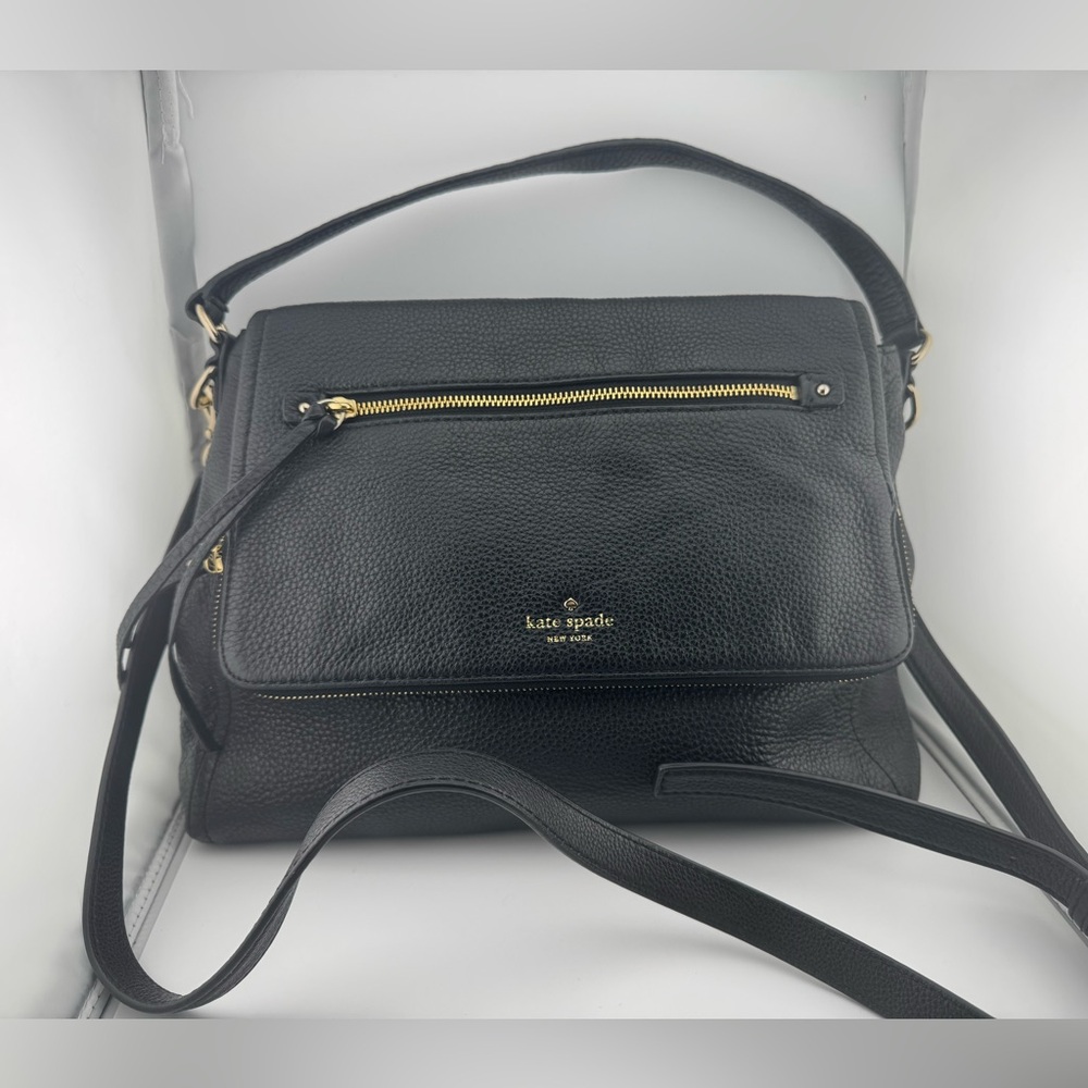 Kate Spade Cobble Hill Toddy Black Pebble Leather Shoulder Bag Purse